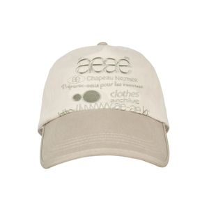 WEB LOGO 5 PANNEL BALL CAP - [KHAKI]