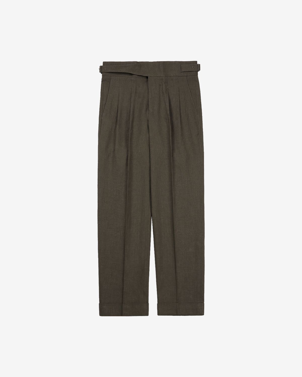 솔티(SORTIE) 8s Linen Gurkha Trousers (Brown)