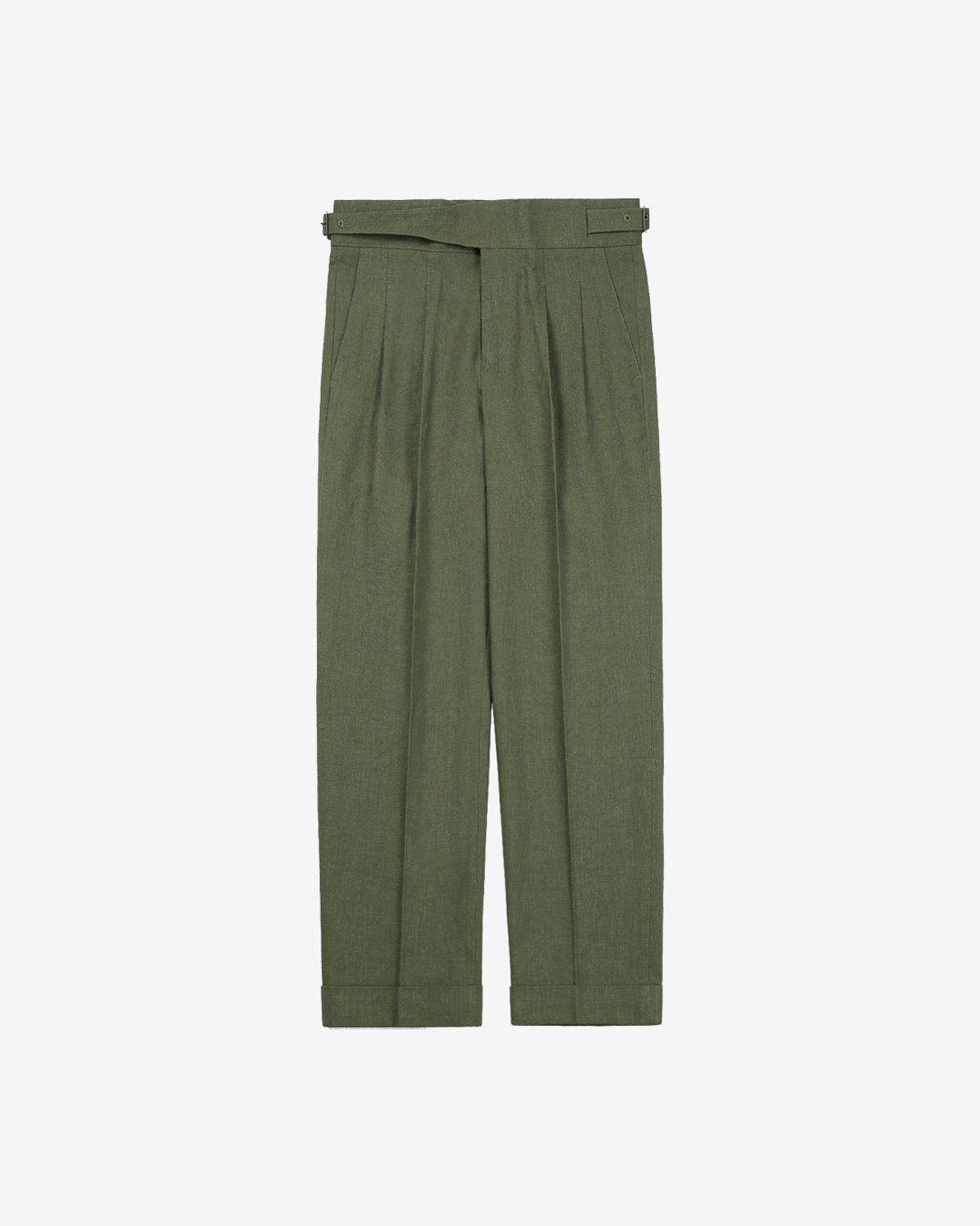 솔티(SORTIE) 8s Linen Gurkha Trousers (Khaki)