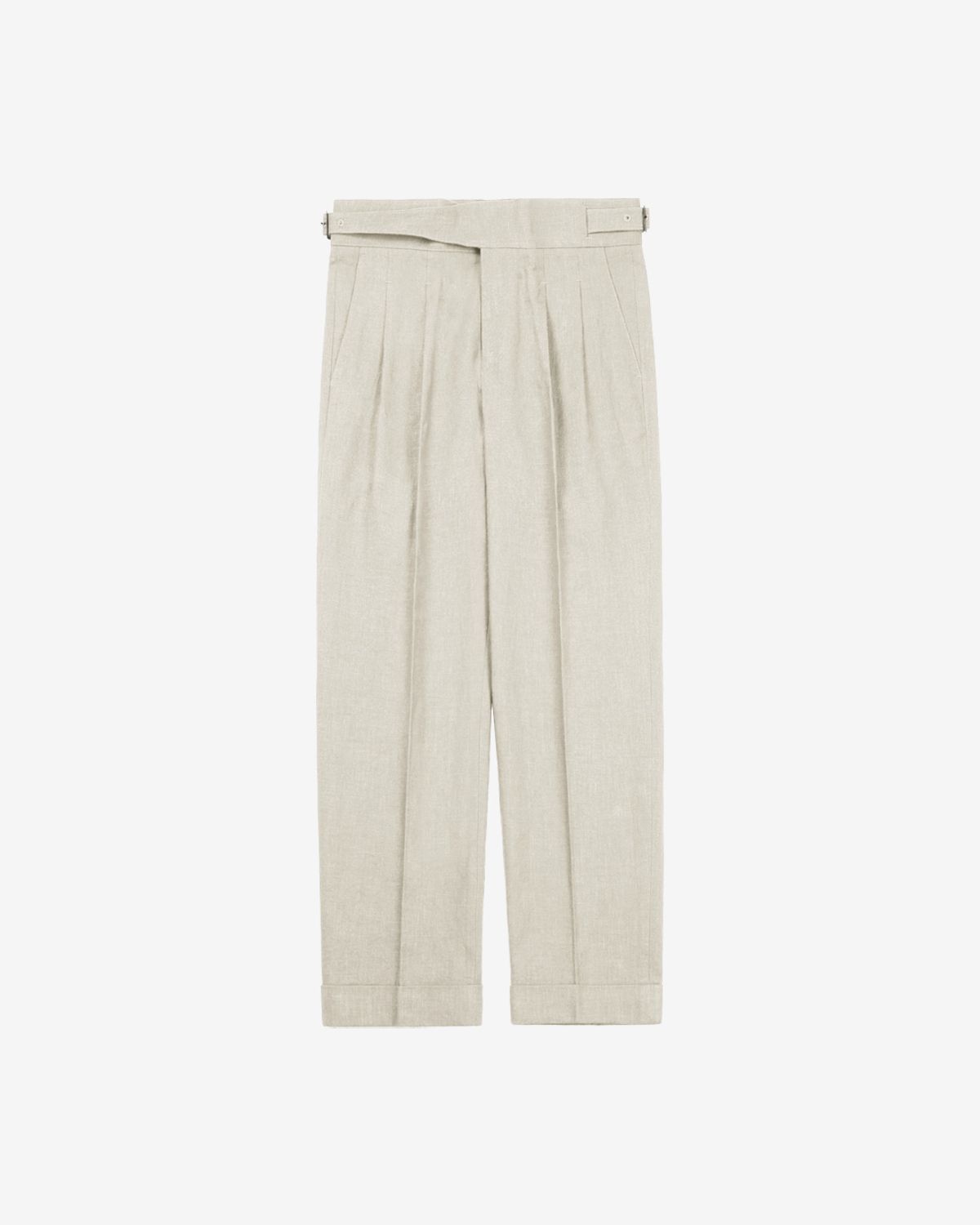 솔티(SORTIE) 8s Linen Gurkha Trousers (Oatmeal)