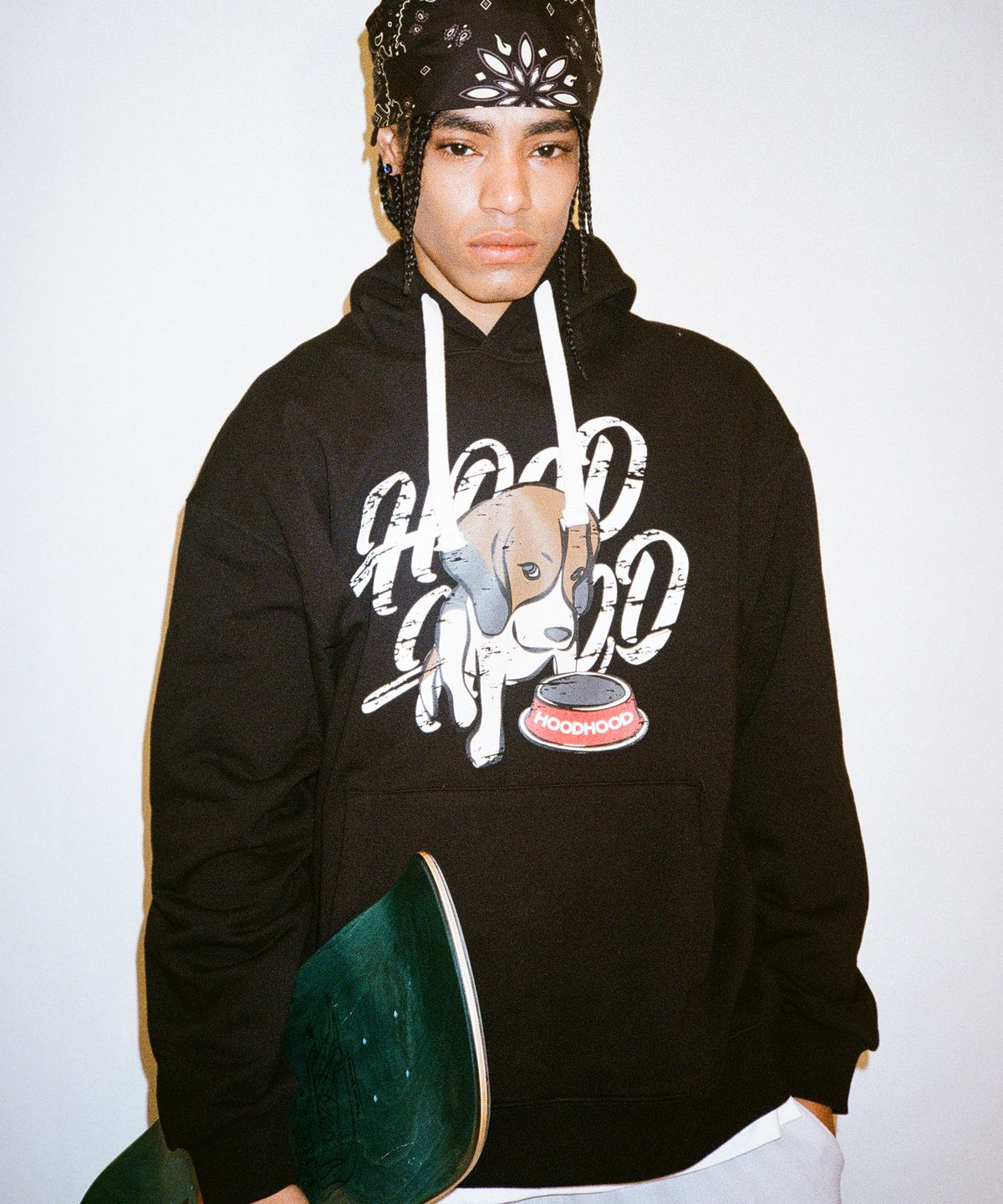 후드후드(HOODHOOD) 비글 로고 후드 블랙