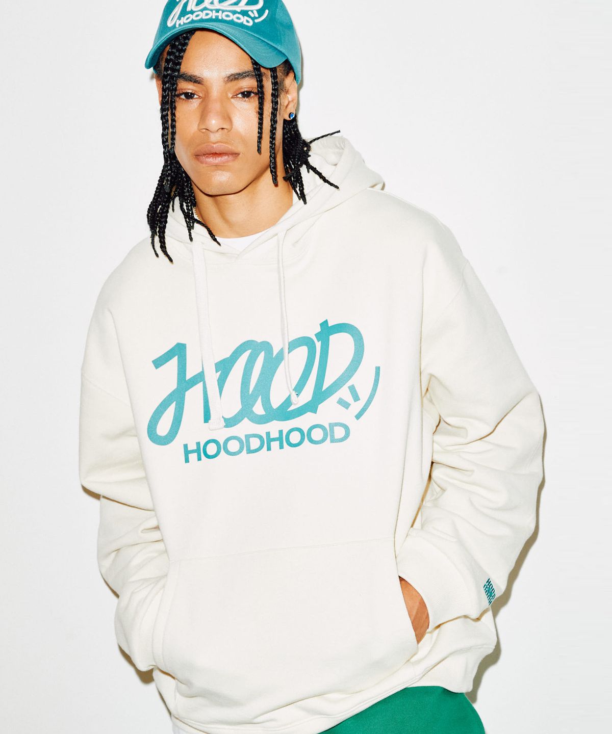 후드후드(HOODHOOD) 시그니처 로고 후드 아이보리