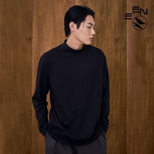 Array(ed) x E’EN 모크 넥 코튼 티셔츠 [BLACK]