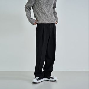 울 블랜드 벌룬핏 와이드 원턱 슬랙스 [BLACK]