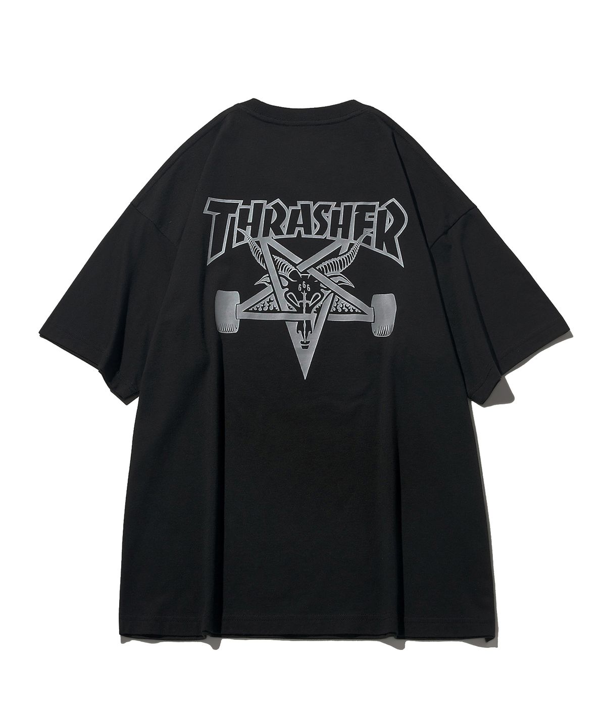 트레셔(THRASHER) 펜타그램 반팔 티셔츠 블랙