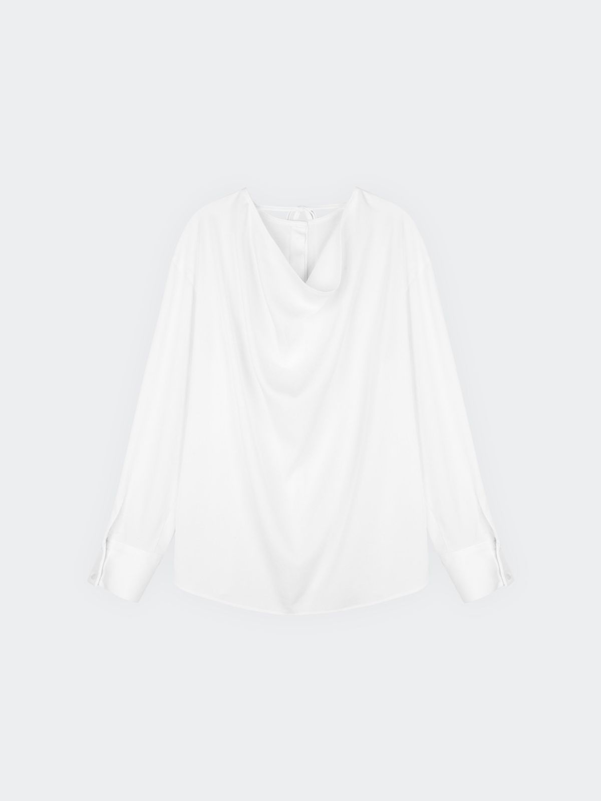 해브레스(HAVELESS) DRAPED OPEN BACK BLOUSE WHITE