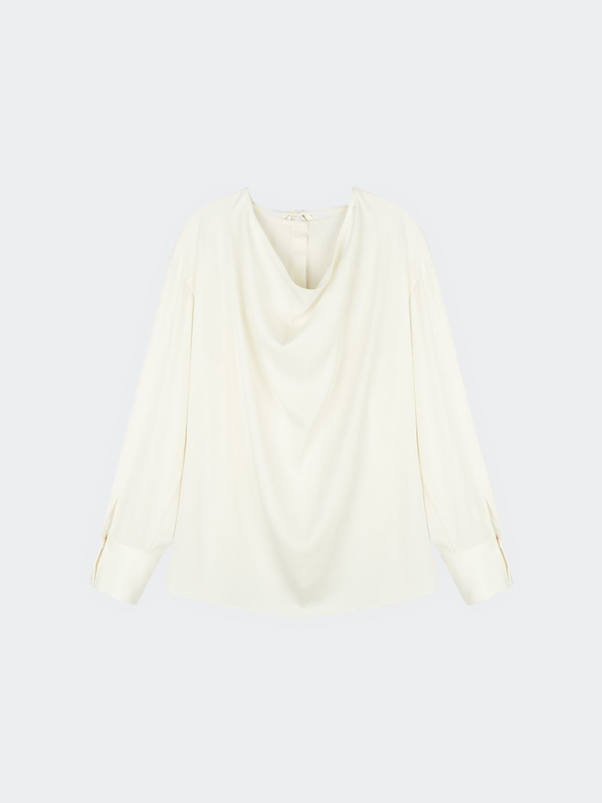 해브레스(HAVELESS) DRAPED OPEN BACK BLOUSE CREME