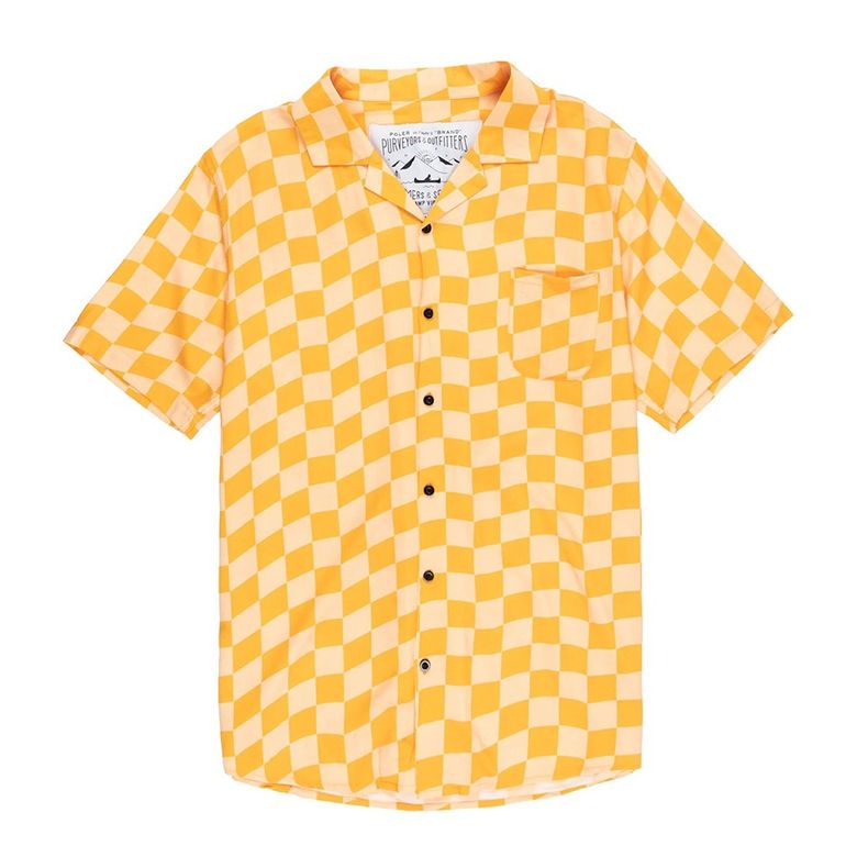 알로하 셔츠 WAVY CHECK YELLOW