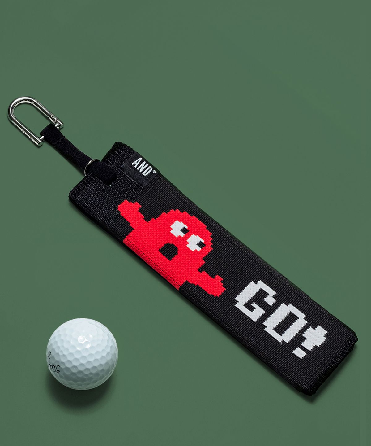 앤드 골프(AND GOLF) Pleats Ball Towel Big ANDY Red