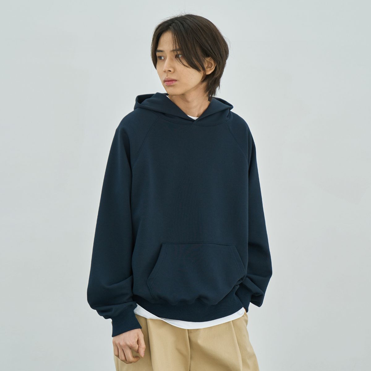 어레이드(ARRAYED) 컴피 오버사이즈 래글런 후디 [NAVY]
