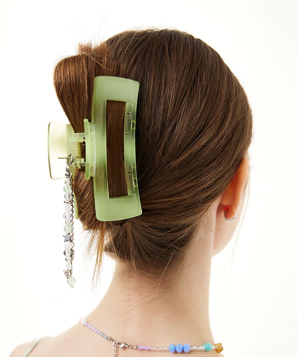 ★VVV ★ BEADED CHAIN STRAP HAIR PIN MUSINSA | VVV Bead Chain Strap Hair Pin _ White