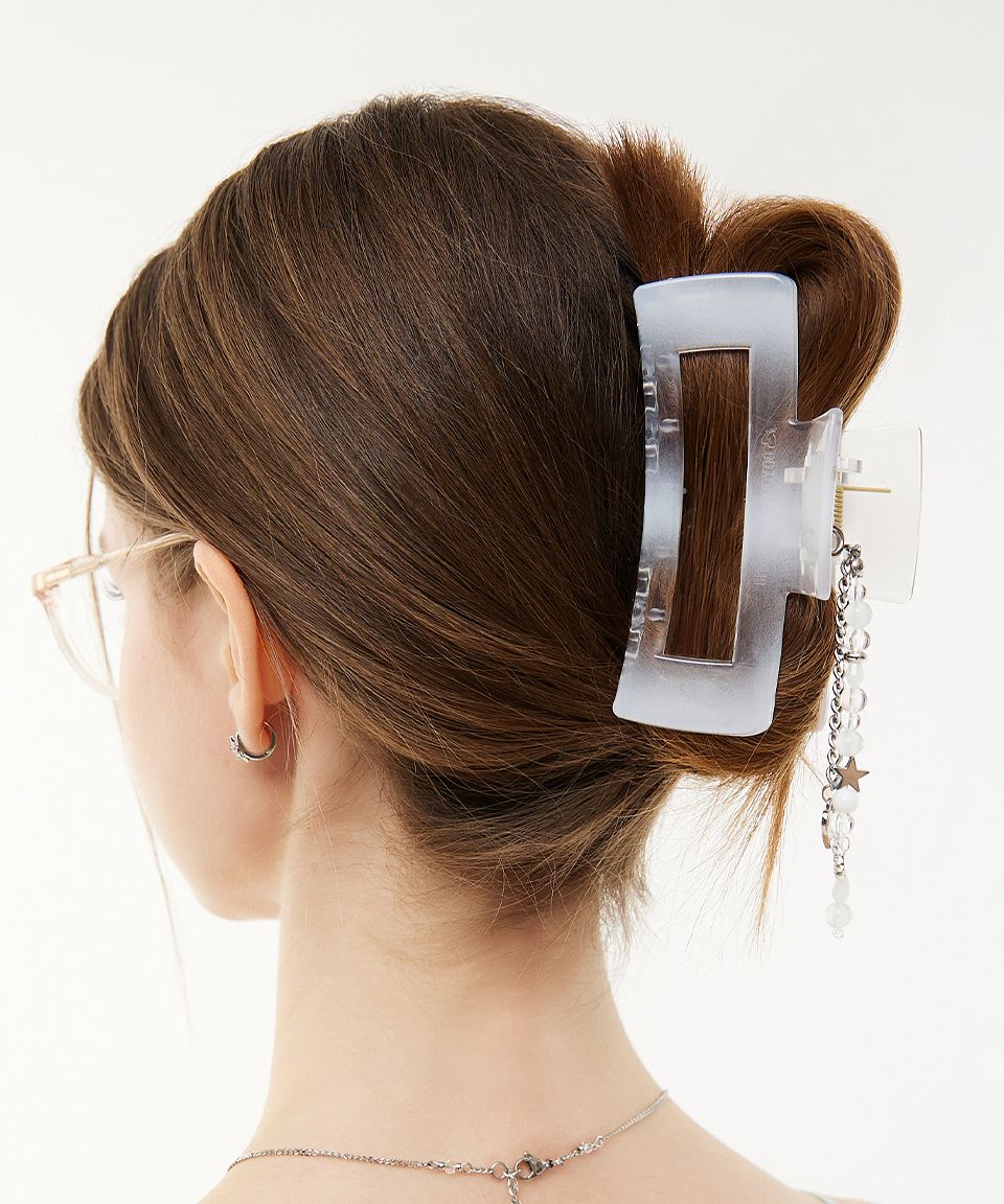 ★VVV ★ BEADED CHAIN STRAP HAIR PIN MUSINSA | VVV Bead Chain Strap Hair Pin _ White