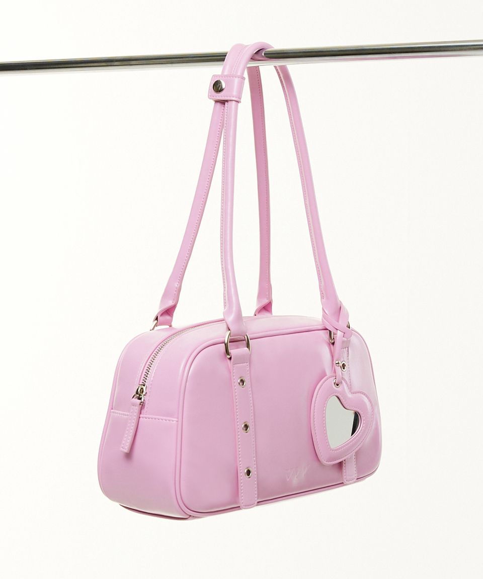 ★関税込★VVV★Heart Mirror Buckle Shoulder Bag★ MUSINSA | VVV Heart Mirror Buckle Shoulder Bag _ Pink