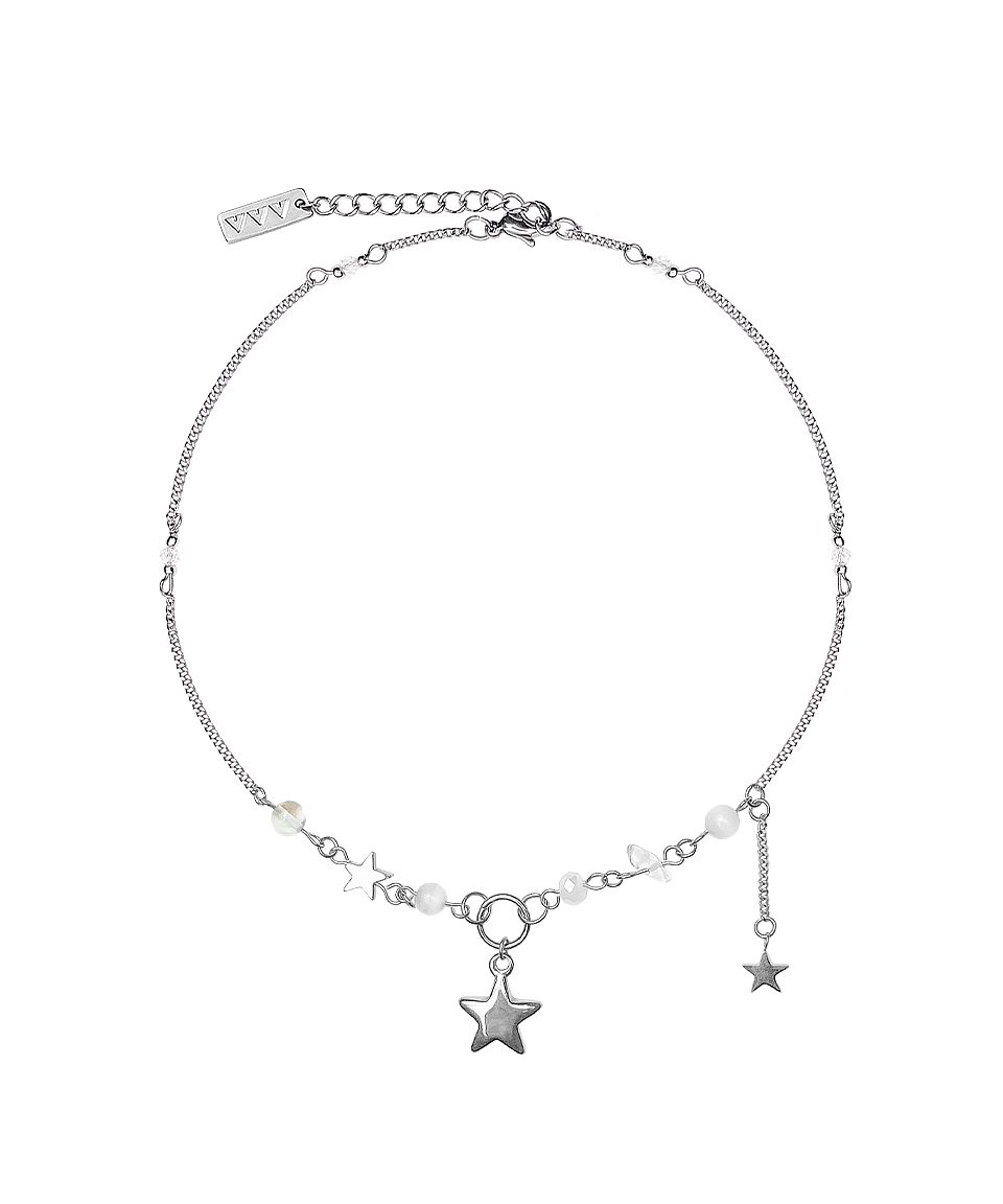 VVV☆STAR PENDANT BEADS CHAIN SURGICAL NECKLACE MUSINSA | VVV Star Pendant Bead Chain Surgical Necklace