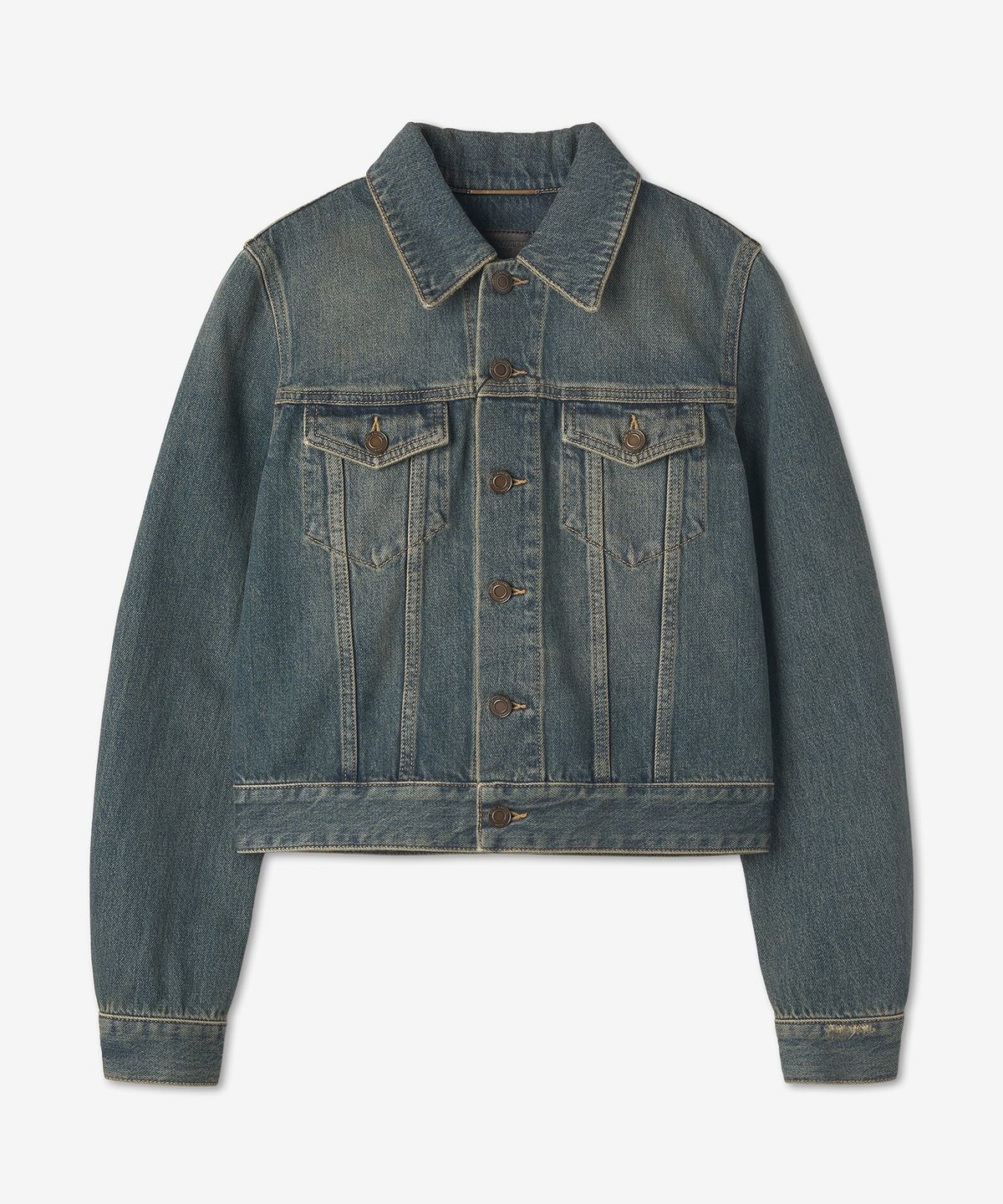 생로랑(SAINT LAURENT) 클래식 데님 재킷 - 딥 빈티지 블루 / 695196YC8684255