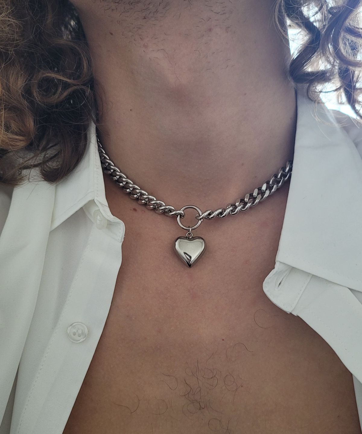 에이지47(AG47) 23-Necklace45 Heart Cuban chain