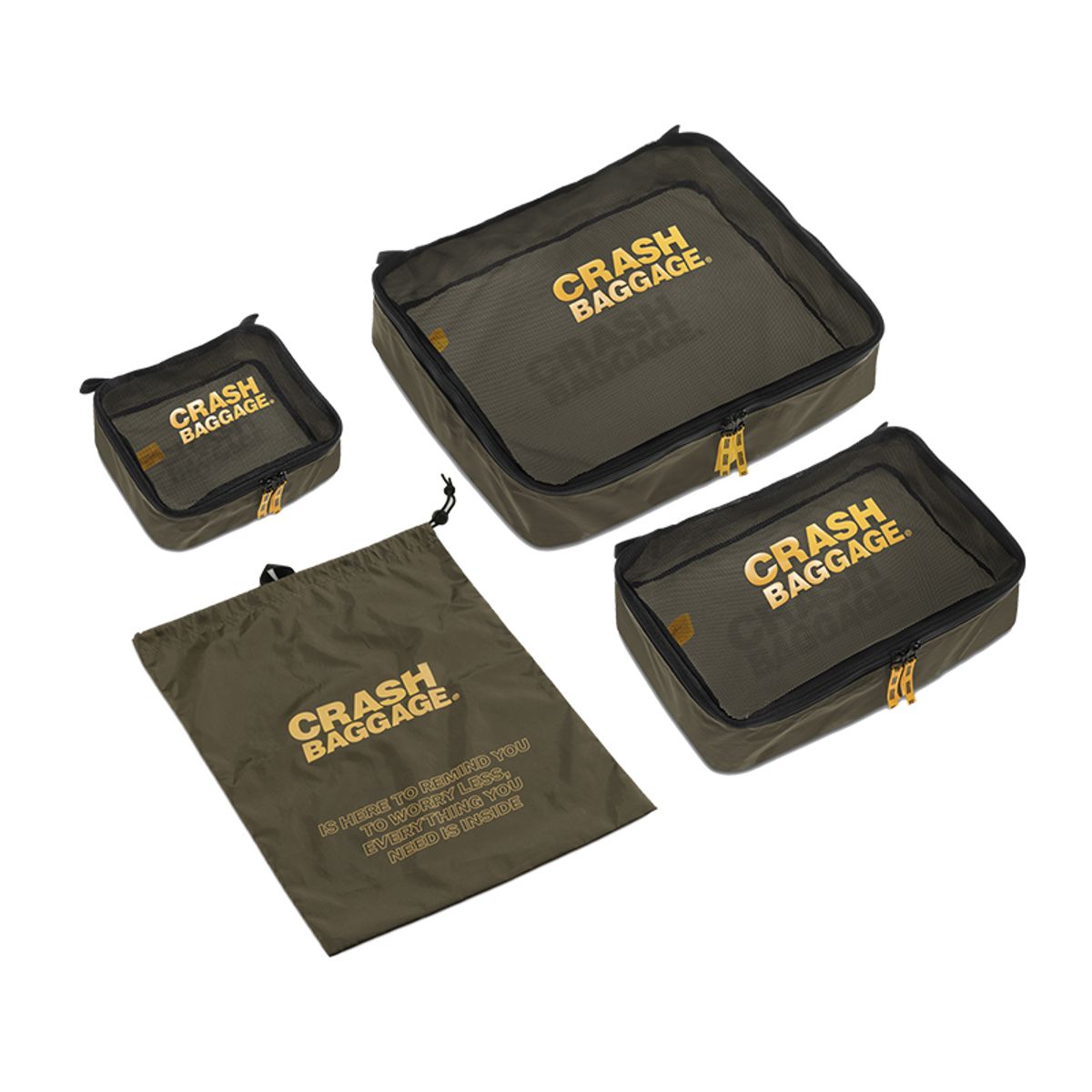 크래쉬배기지(CRASH BAGGAGE) 이지라이프 트래블 키트 OLIVE 파우치 CBG-2SAC360-32