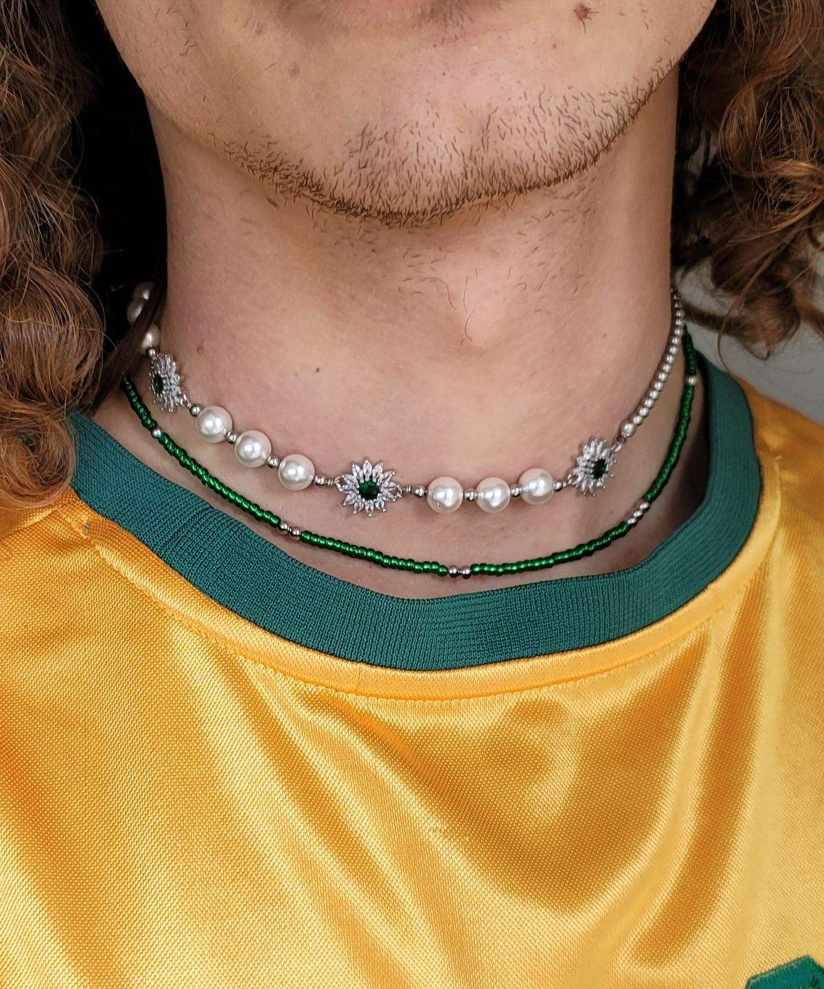 에이지47(AG47) 23-Necklace49 Green Daisy Choker