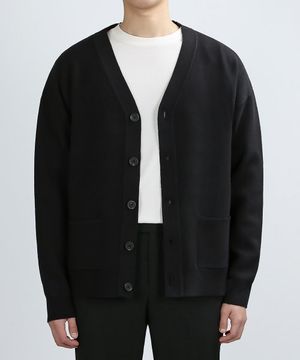 ELASTIC TENSION CARDIGAN (BLACK)
