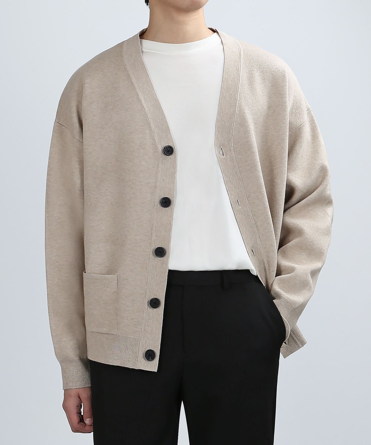 베리베인(VERYVAIN) ELASTIC TENSION CARDIGAN (BEIGE)