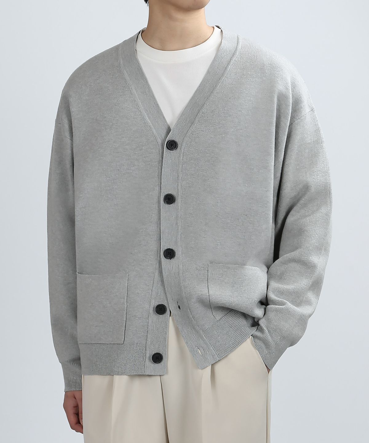 베리베인(VERYVAIN) ELASTIC TENSION CARDIGAN (GRAY)
