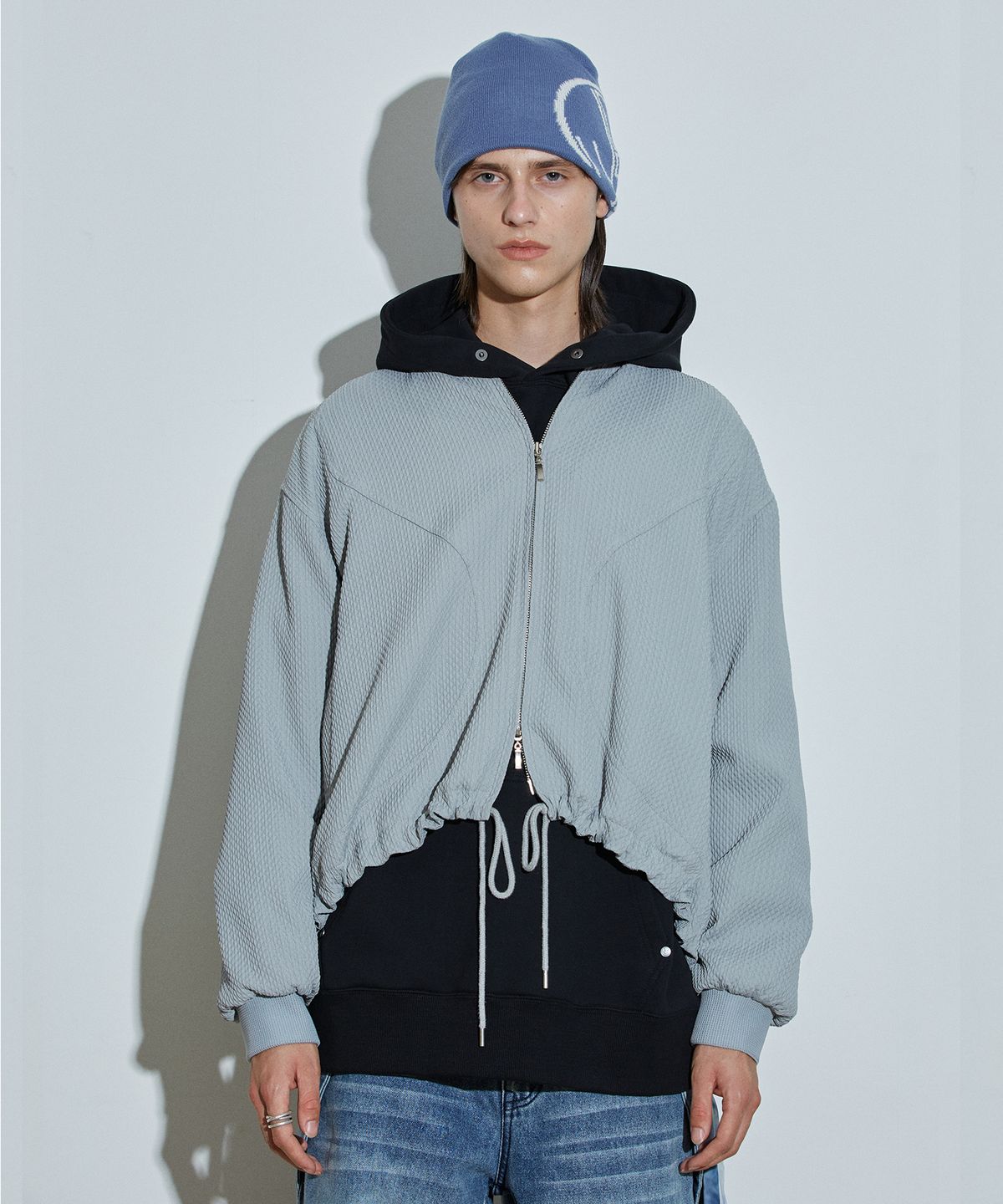 아이돈워너셀(IDWS) RHOMBUS CONTRACTION MA-1 GRAY
