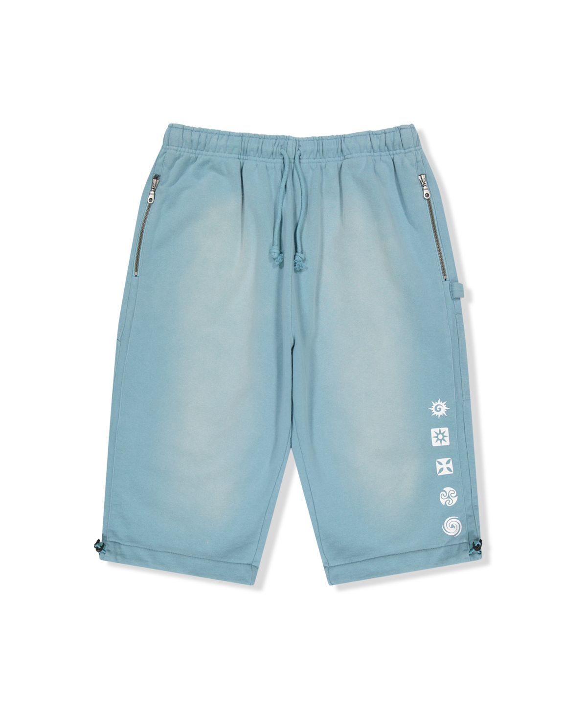 예스아이씨(YESEYESEE) Y.E.S Native Symbol Carpenter Sweat Shorts Light Blue