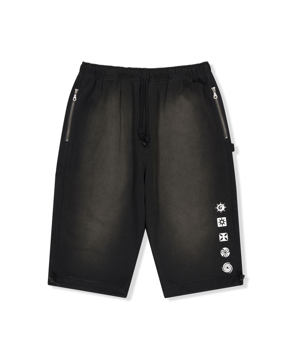 예스아이씨(YESEYESEE) Y.E.S Native Symbol Carpenter Sweat Shorts Black