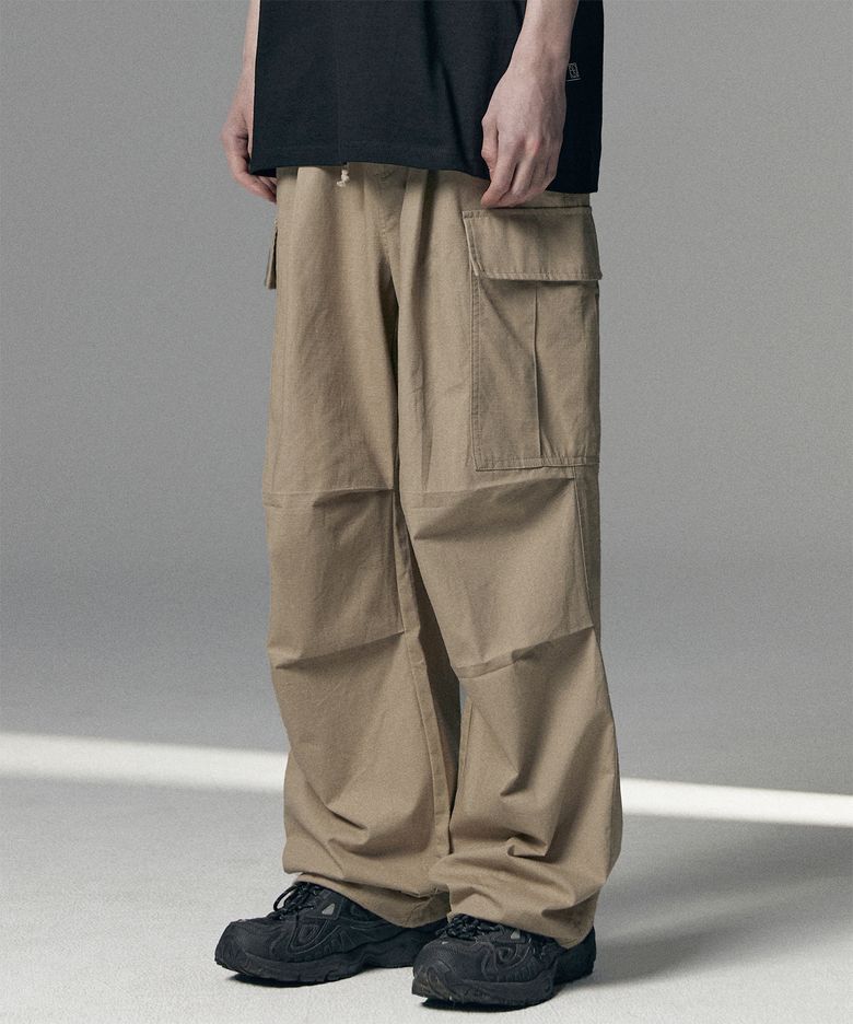 Ripstop Utility Cargo Pants - Beige