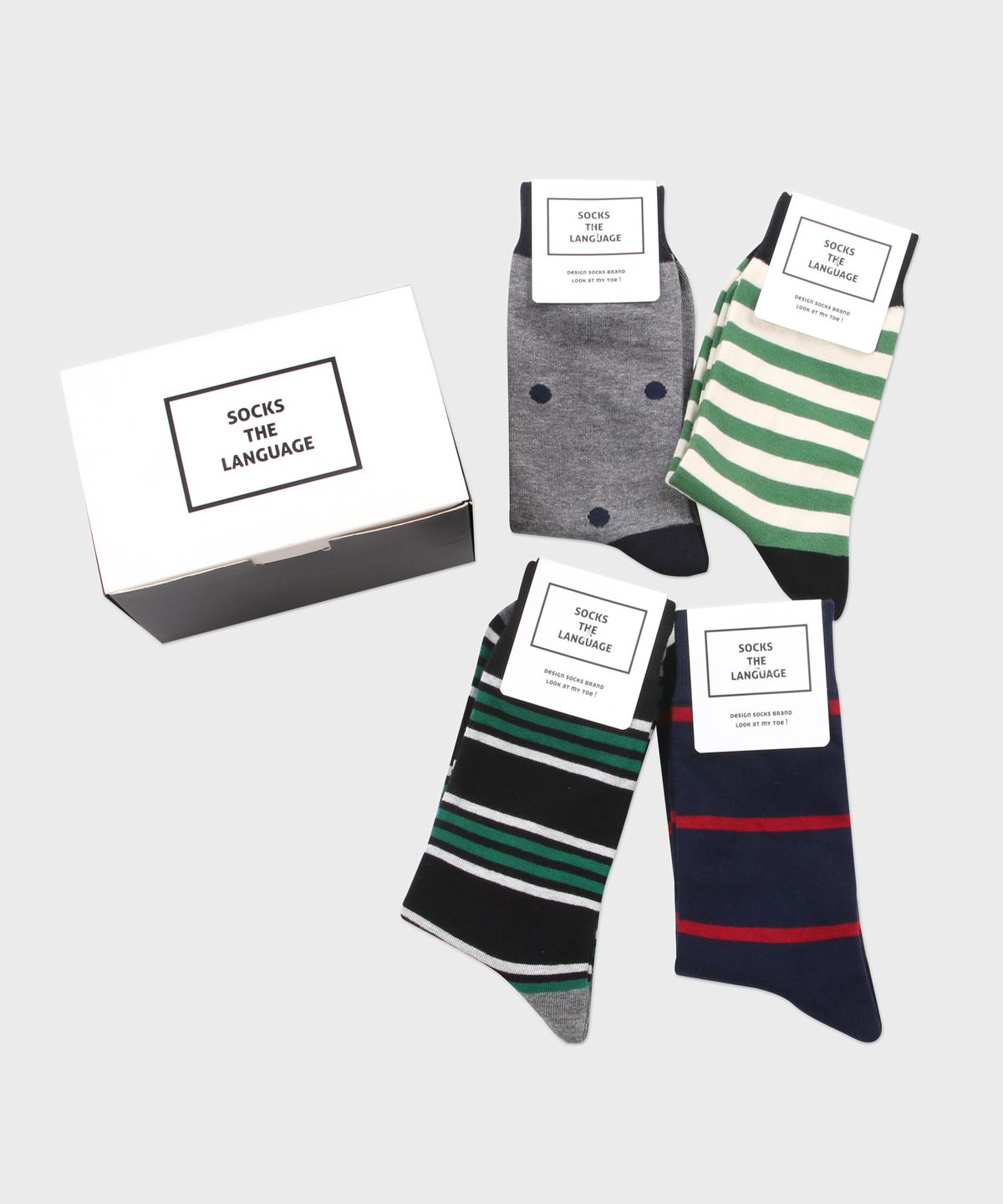 삭스더랭귀지(SOCKS THE LANGUAGE) 리프 양말 4SET