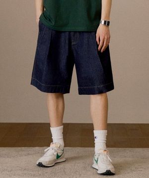 DENIM BERMUDA PANTS_INDIGO