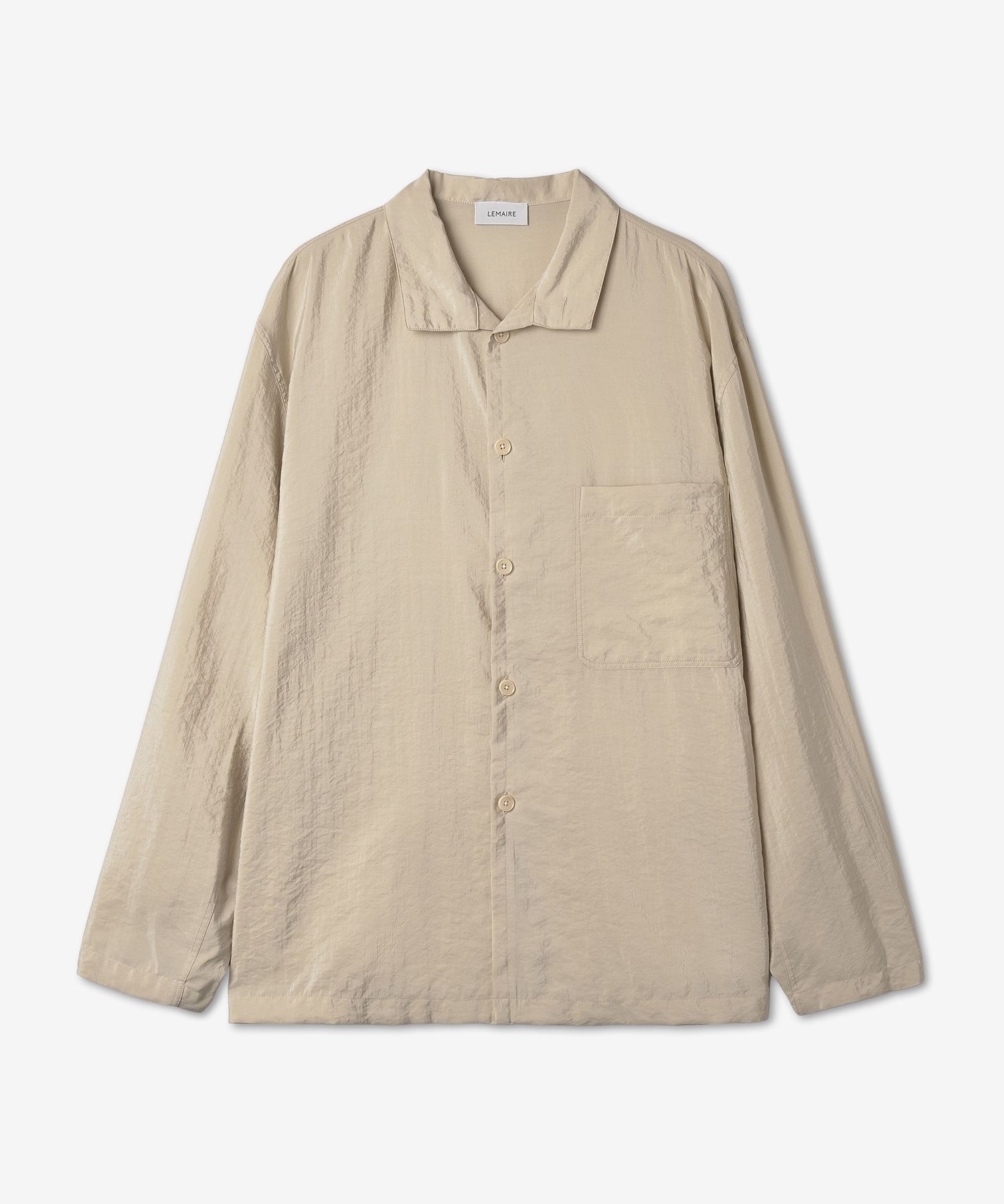 LEMAIRE “STAND COLLAR SHIRT” size46 MUSINSA | LEMAIRE Stand Collar Shirt - Dusty Mastic / SH1027LF208BG234