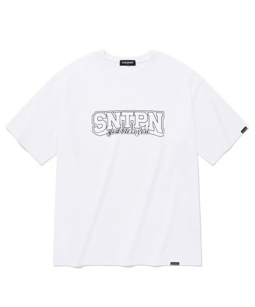 MUSINSA公式 | SAINTPAIN SP SNTPN Outline T-Shirt - White