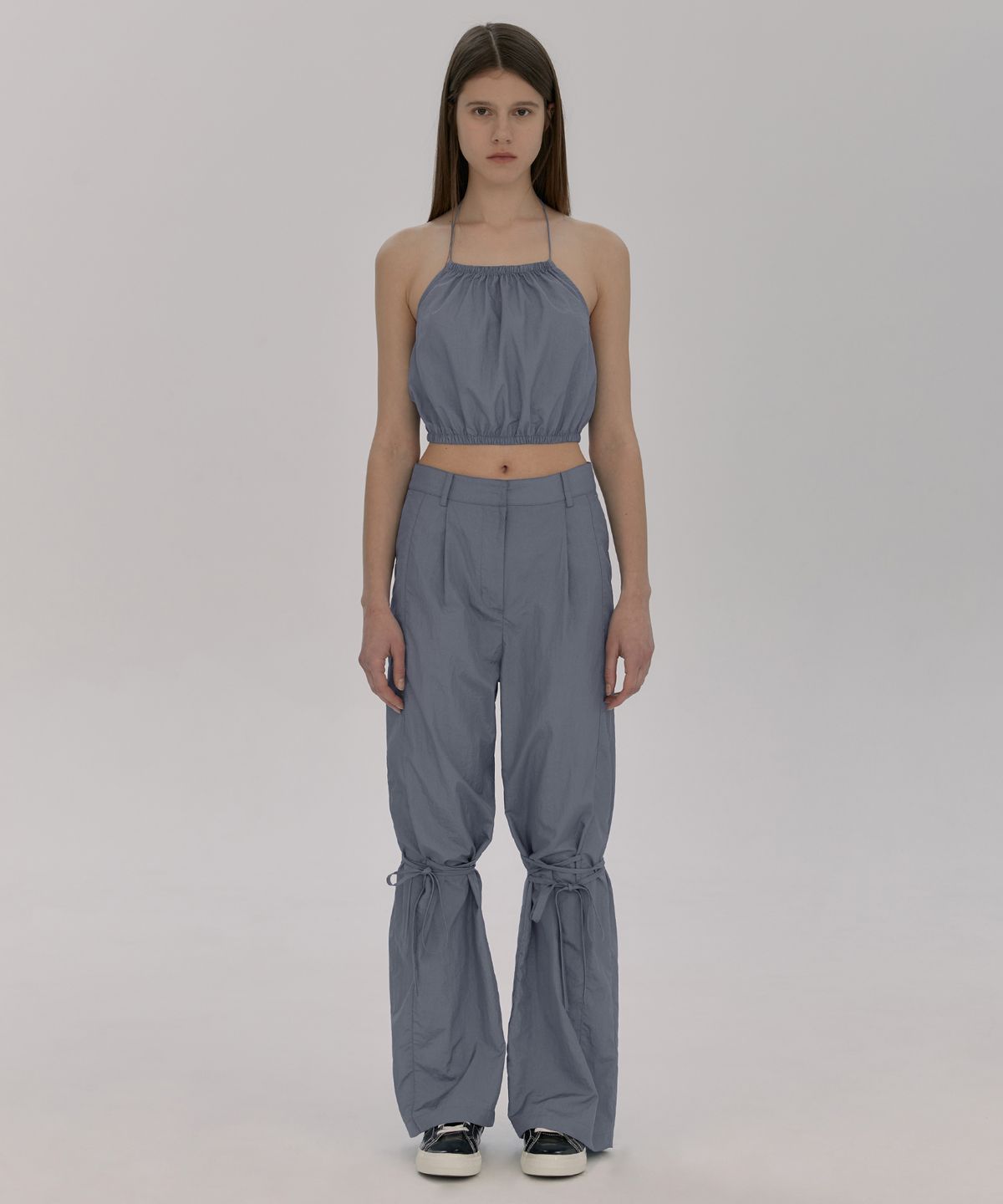 오아이오아이 컬렉션(OIOI COLLECTION) STRING WIDE PANTS [COOL GREY]