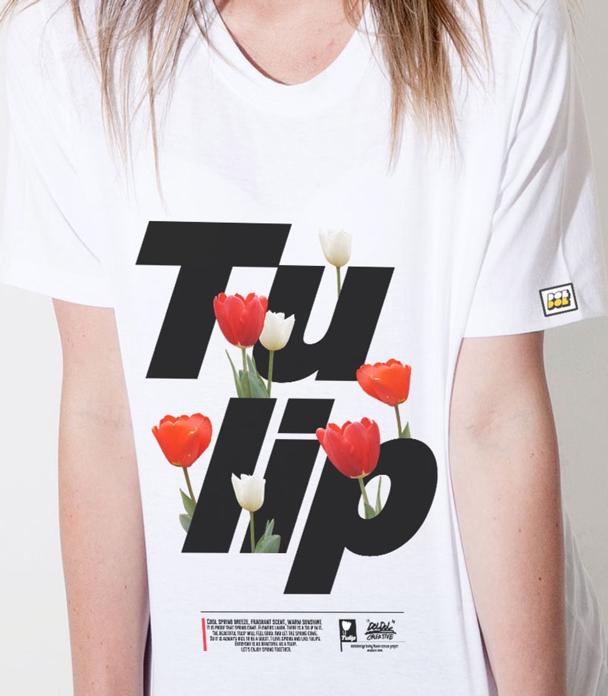 돌돌(DOLDOL) loving-flower_t_12 러빙플라워 봄 튤립 꽃  일러스트 디자인 티셔츠