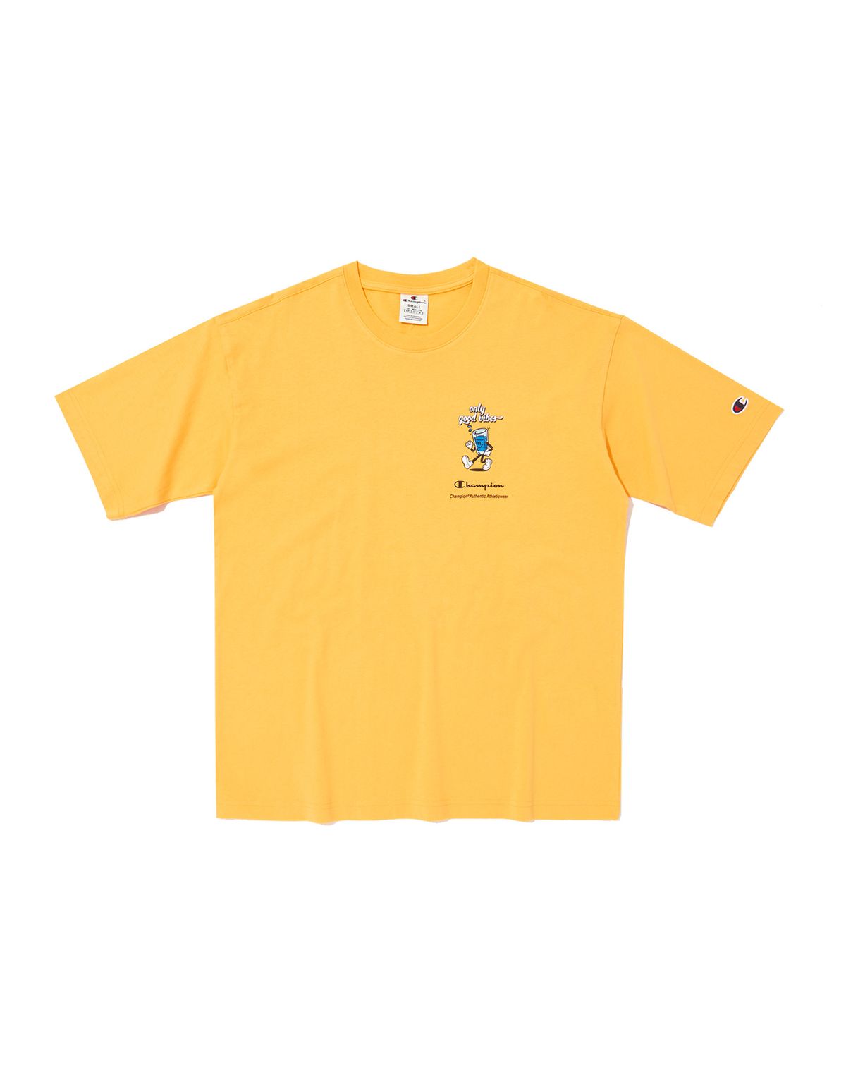 챔피온(CHAMPION) [EU] Comics 그래픽 코튼 반팔티셔츠  (NORMAL YELLOW) CKTS3E006Y2