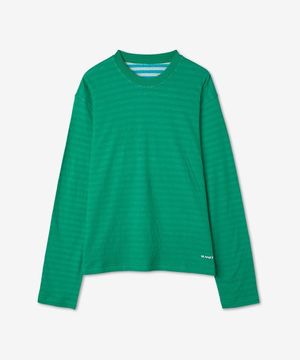 리버시블 스트라이프 티셔츠 - 그린:블루 스트라이프 / CRTWXJER042JER0067481