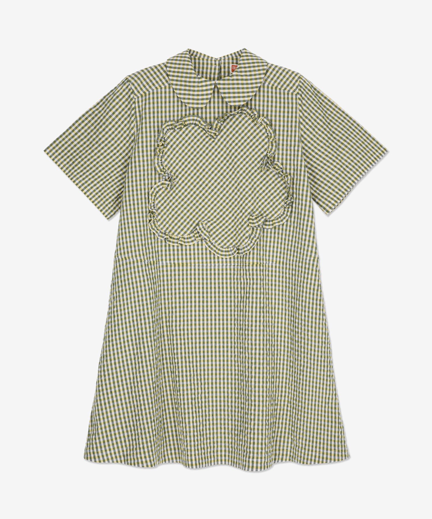 ワンピース KENZO Gingham Babydoll Dress Golden Yellow FD52RO1139RU40 FD MUSINSA公式 | KENZO Gingham Baby Doll Dress - Golden Yellow