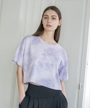 (FMST401)타이다이 크롭 탑_라일락타이다이