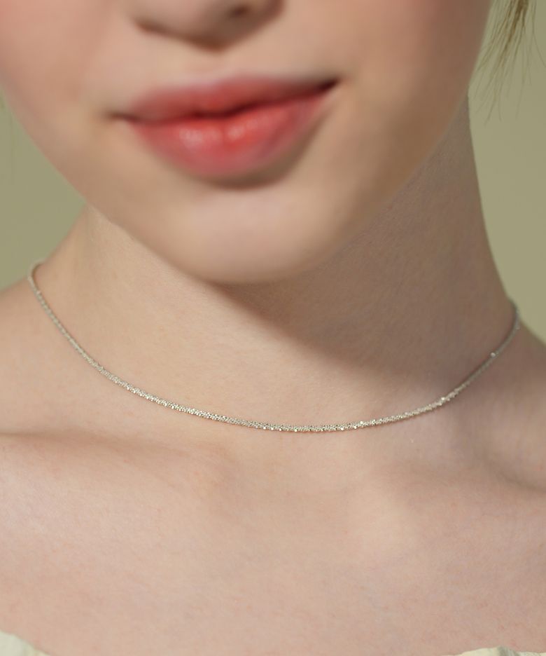 Snowflower silverchain Necklace 925실버 눈꽃 이태리 체인 초커 목걸이