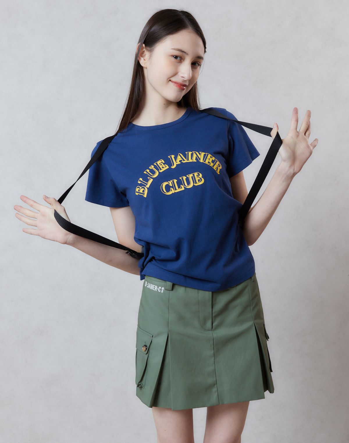 블루 제이너 클럽(BLUE JAINER CLUB) 로고 티셔츠 네이비