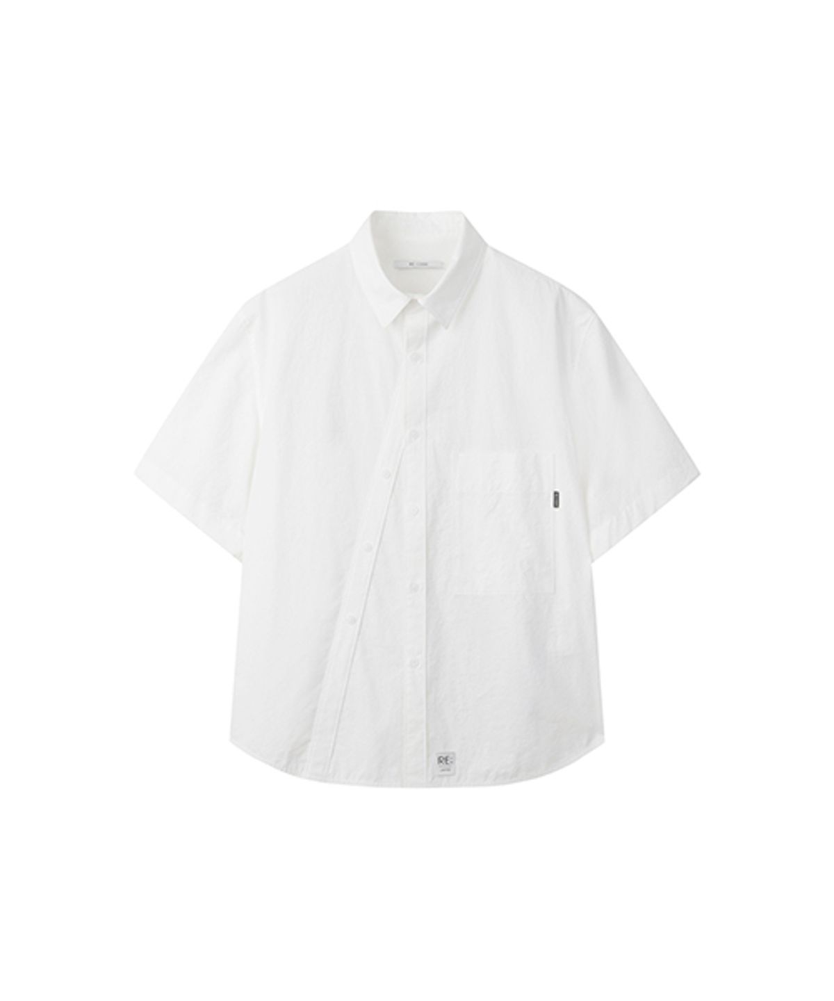 래코드(RECODE) Two Buttons Detail Shirt_RKSAM23631WHX
