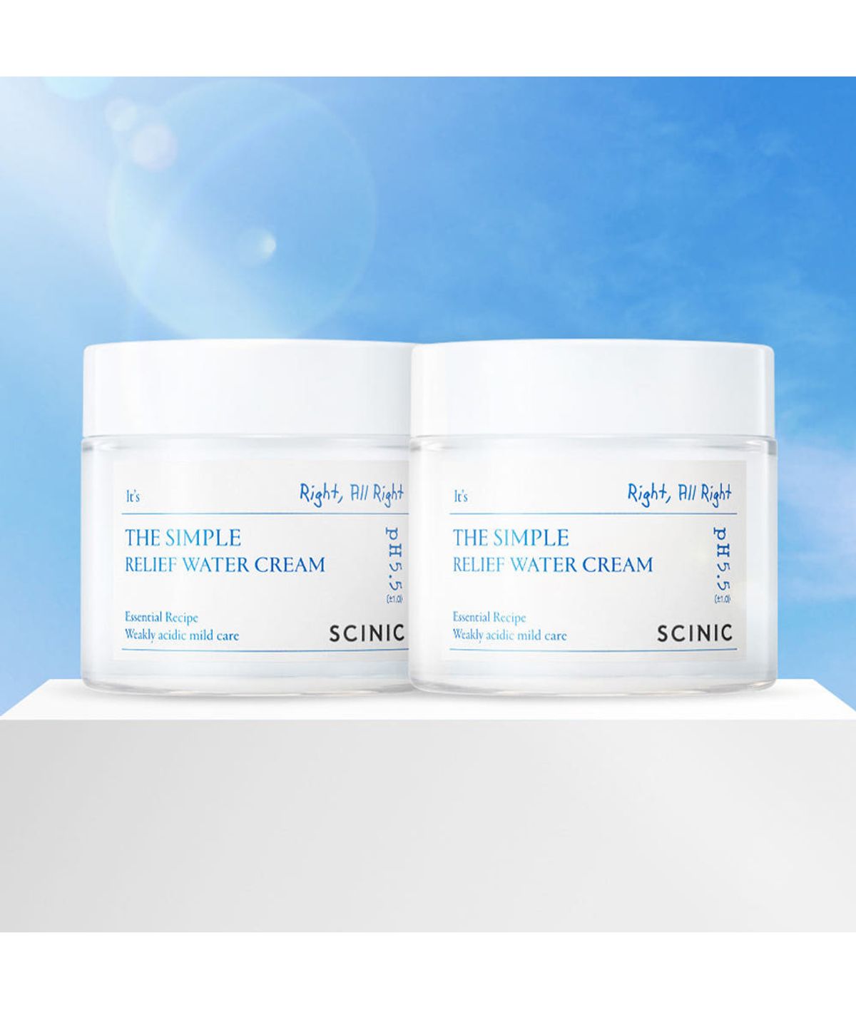 싸이닉(SCINIC) 더 심플 릴리프 수분크림 80ml 2개