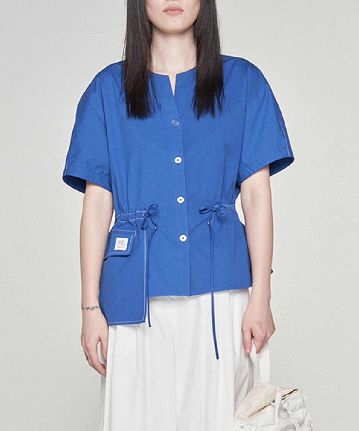 래코드(RECODE) [여성] Out Pocket String Detail Blouse_RQSAM23557BUX
