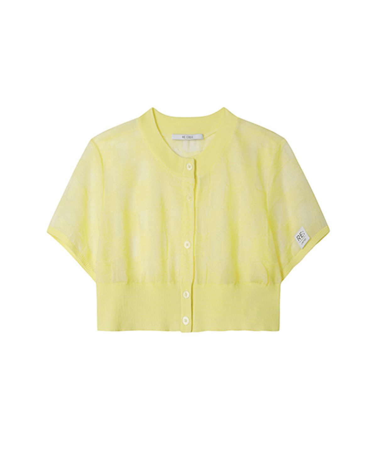 래코드(RECODE) [여성] Layered Sheer Crop Knit_RQWAM23554YEX