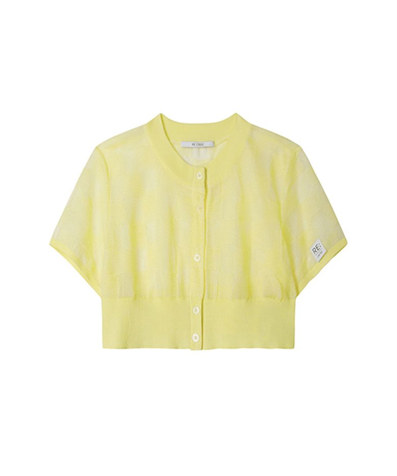 [여성] Layered Sheer Crop Knit_RQWAM23554YEX