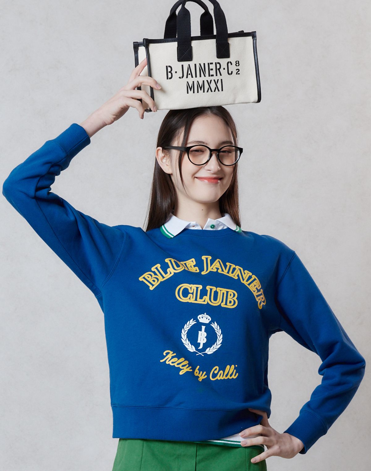 블루 제이너 클럽(BLUE JAINER CLUB) 이지 스웻셔츠 네이비