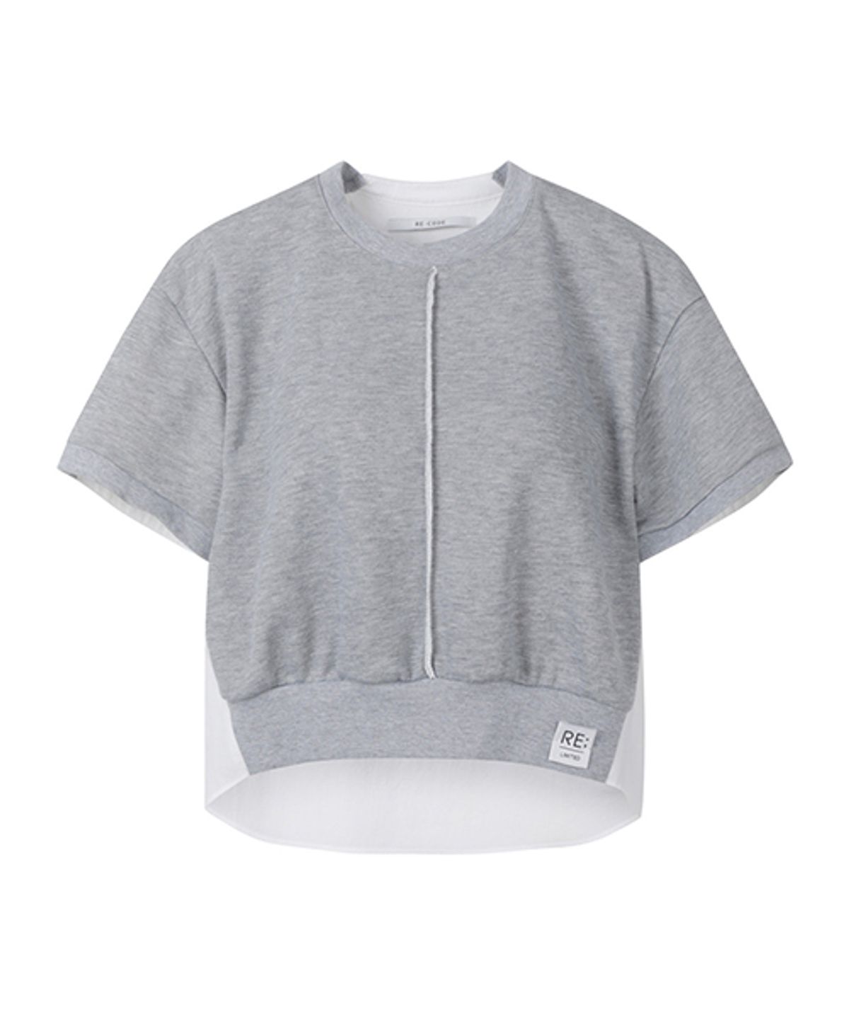 래코드(RECODE) [여성] Color Effect Crop T-shirts_RQTAM23553GYX