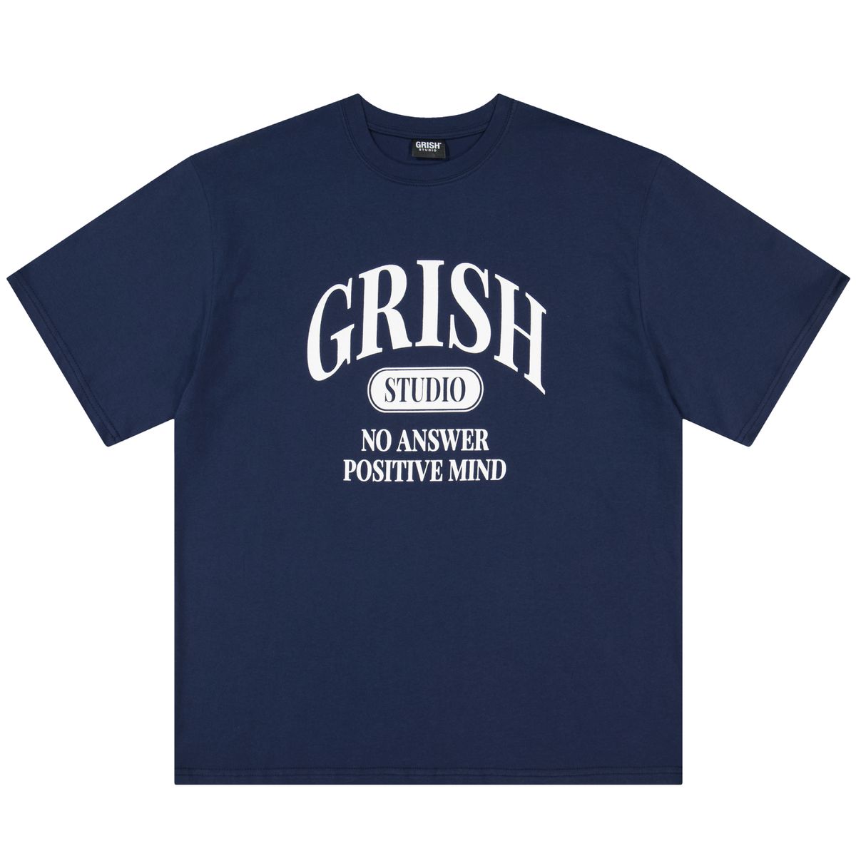그리쉬(GRISH) 세리프 로고 티셔츠 네이비