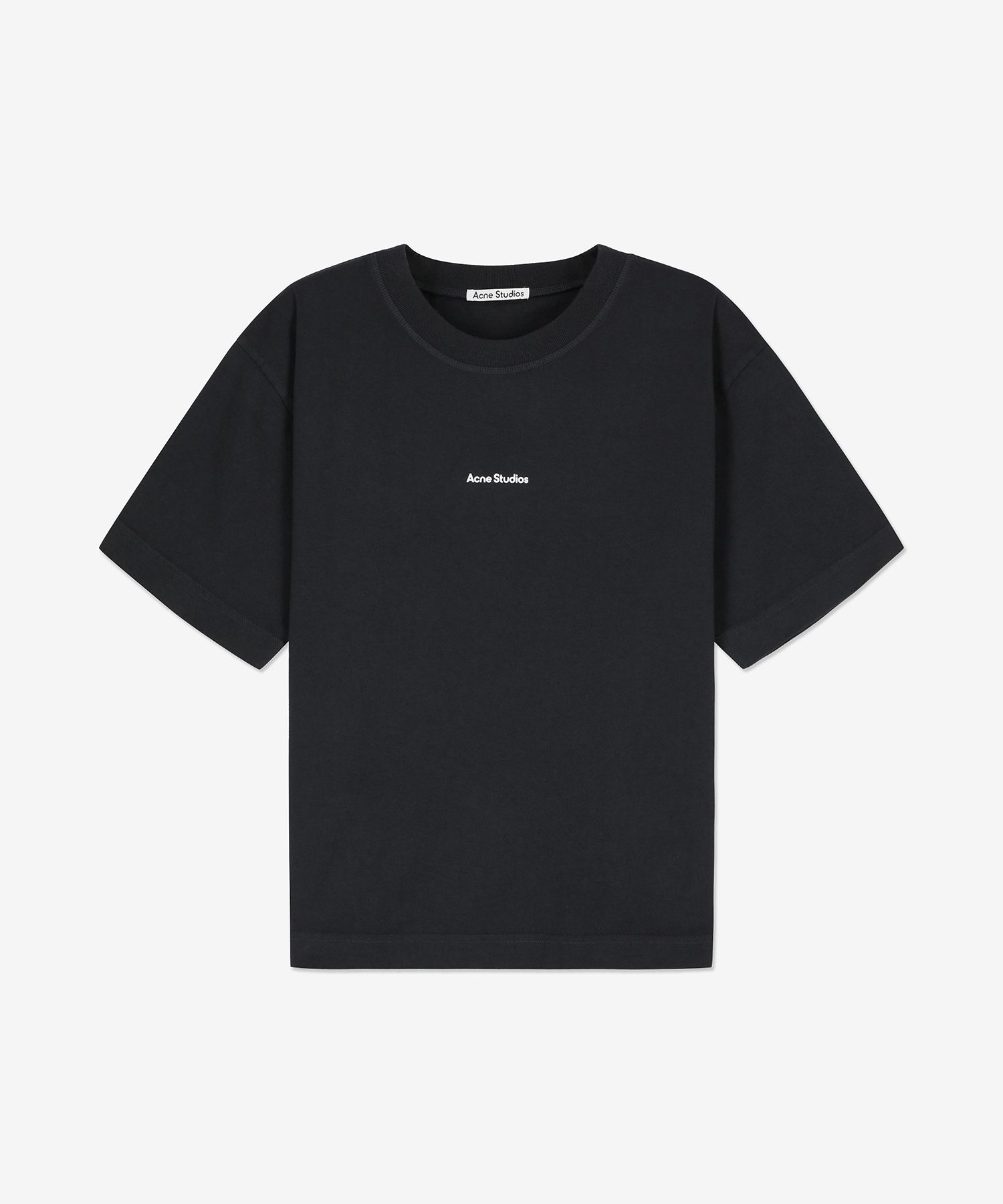 MUSINSA公式 | ACNE STUDIOS Logo Short Sleeve T-shirt - Black